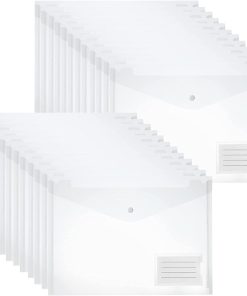 Alternative view of A4 Clear Popper Wallets with Label Pockets – Pack of 38
