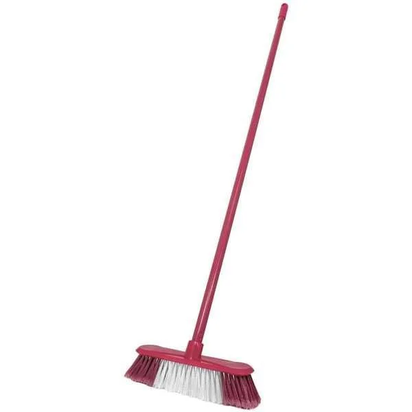 Multicolor Long Plastic Handle Color Floor Broom Brush - Image 2