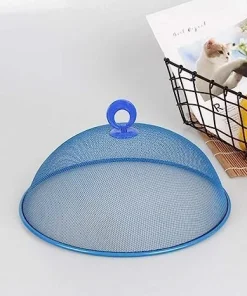 Mesh Food Covers Food Cover Mesh Food Net: Reusable Food Plate Tent Umbrella Keep Out Flies Mesh Screen Food Plate Dome Blue Food Nets for Outdoors (Size: Standard)