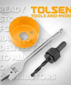 3pcs Door Lock Knob Installation Hole Saw Set Tolsen Brand 75868