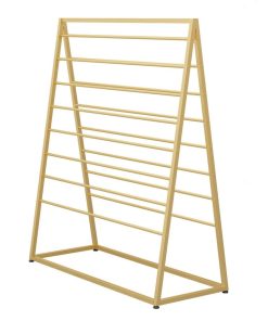 8 Tier Double Sided Scarf Display Rack Floor Standing Metal Scarf Suit Pant Storage Stand Sheets Hanging Shelf FY-MC