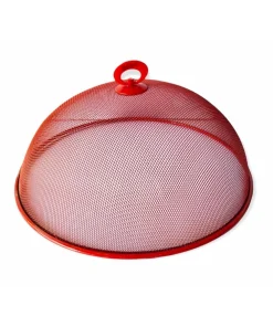 Alternative view of Round Metal Mesh Food Cover Dome Coloured Mesh Food Protector Dome with Handle, Cake Fruit Cover, Dome Mesh Splatter Guard, Ideal for Protecting Food Inside & Outside