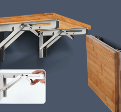 Alternative view of 8-16″ Folding Table Bracket Stainless Steel 150KG Wall Shelf Bench 2pcs