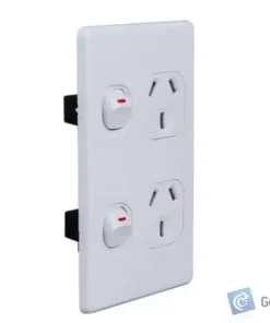 Power Point – Double – Vertical – Slimline – 10A