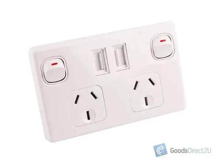 Power Point/USB – Double – Horizontal – 10A – 5 Box - Image 2