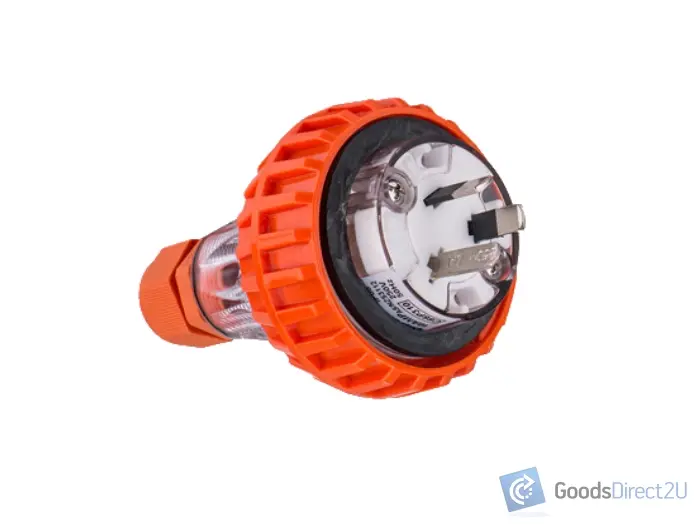 Industrial Plug – Straight – 3 Flat Pin, 10A, 250V, IP66 - Image 2