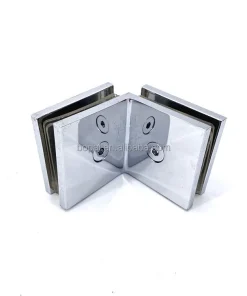 Yale Shower Connector Glass To Glass 135 Degree Straight Edge (CP)
