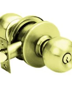 Alternative view of 3 Keys Brass Gold Color Round Push Lock Yale Brand VCA5227 US3 60BS