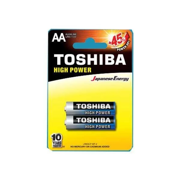 1.5V Carbon Zinc AA Size Alkaline Battery Toshiba Brand LR6GCP-BP-2CN - Image 2