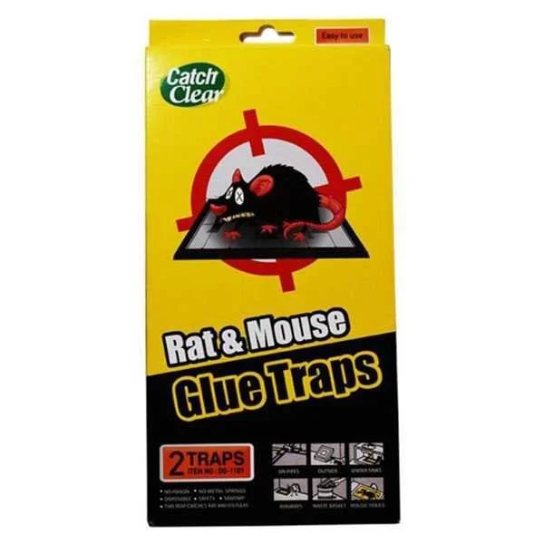 2pcs Box Catch Clear Rat & Mouse Glue Trap