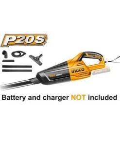 20V Lithium-Ion Cordless Vacuum Cleaner Ingco Brand – CVLI2001 ( Battery And Charger Not Included)