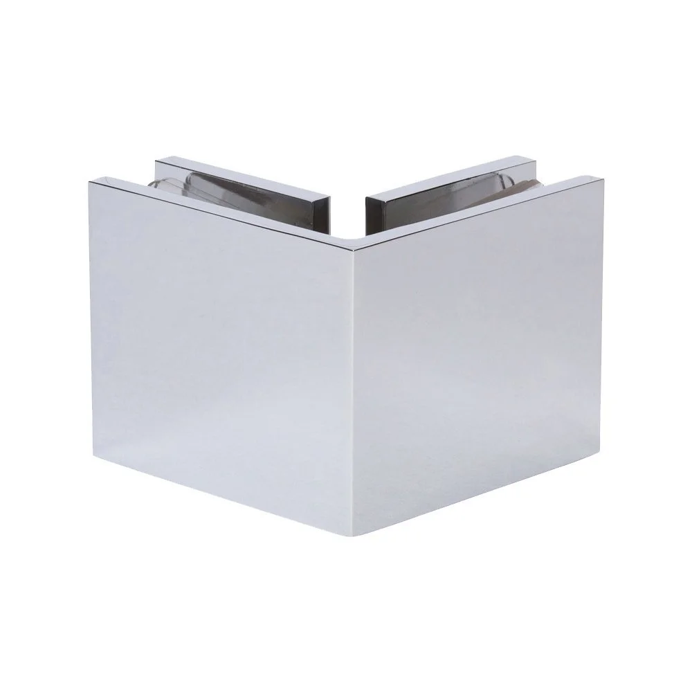 Rockwell Square 90 Glass-to-Glass Clamp in Polished Chrome Finish - Image 2