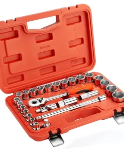 Alternative view of 121 Pcs Mechanics tool set with 1/2 Inch, 1/4 Inch, 3/8 Inch Drive Sockets,for Auto Repairing and Household, with Storage Case JETECH Brand SK-121SP