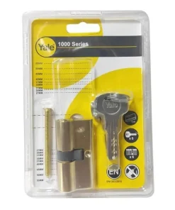 Yale 1000 Series Double Cylinder, 60mm, Dimple Key, Polish Chrome, Blister Pack (jx)