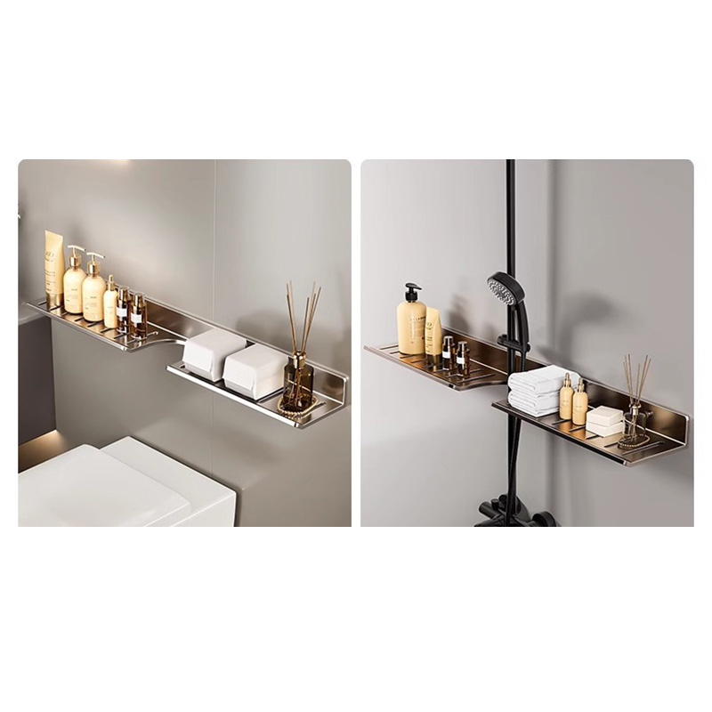 Bathroom Floating Shelf Hanging Storage Shelf Over Faucet Wall-Mounted Organizer with U-Shaped Cutout for Kitchen FY-JL - Image 8