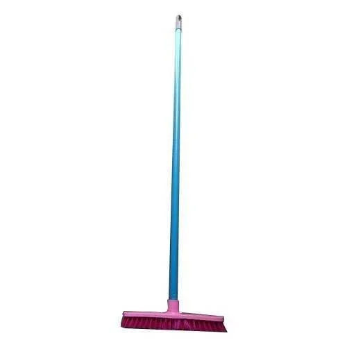 Multicolor Long Plastic Handle Color Floor Broom Brush - Image 3