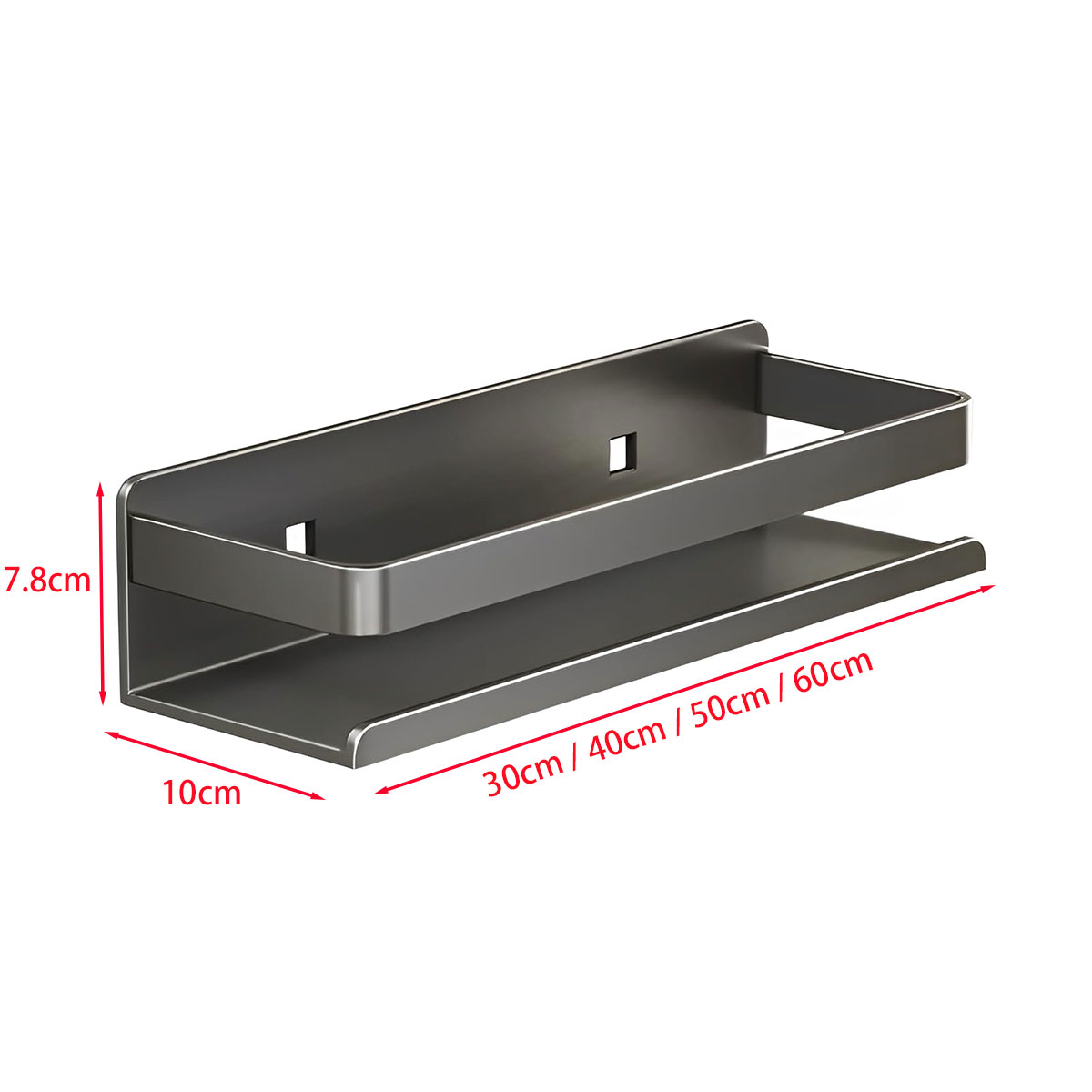 Carbon Steel Spice Storage Rack Detachable Wall Mounted Floating Shelves for Kitchen RS-NV - Image 3