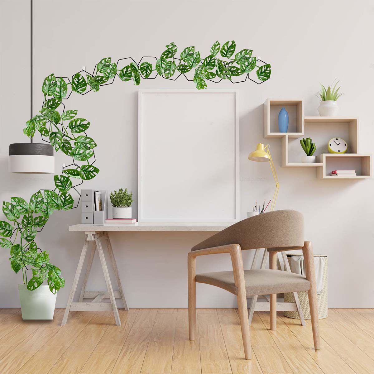 Climbing Plants Chain Trellis 18 Hexagons Potted Plant Trellis Vine Support Wall Trellis Plant Support Stakes FY-SP - Image 8