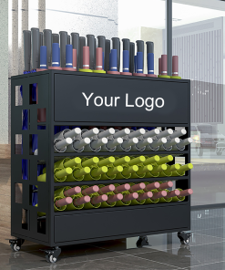 Custom Umbrella Stand with Logo Commercial Umbrella Storage Rack with Wheels Umbrella Holder with Drip Tray for Hotel School Shop OZSP