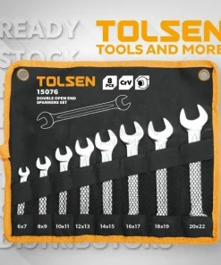8Pcs Double Open End Spanners Set 6X7- 8X9- 10X11- 12X13-14X15- 16X17- 18X19- 20x22mm Tolsen Brand 15076