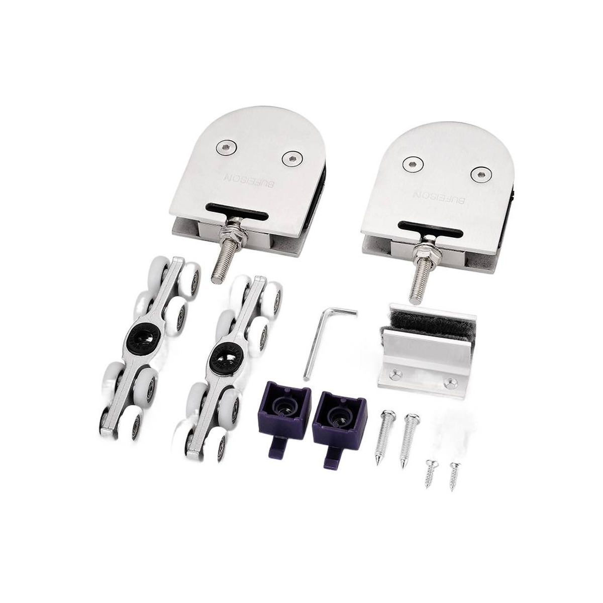 Stainless Steel Glass Sliding Door Roller Hanging Wheel Fitting for 8mm to 12mm Frameless Sliding Doors CR-JN