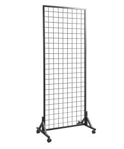 Alternative view of Gridwall Panel Display Stand with T Base Wheel 100-150cm Wire Floorstanding Grid Display Rack for Art & Retail Display FY-OT