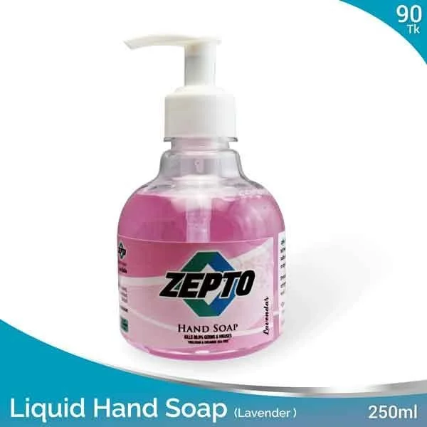 Handwash Zepto Brand Antibacterial Antiviral Lavender Scented – 250ml - Image 2