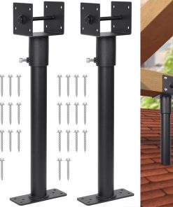 2Pcs Roof Riser Bracket Roof Mount Brackets Pergola Roof Beam Brackets for Patio Pergolas CR-OT