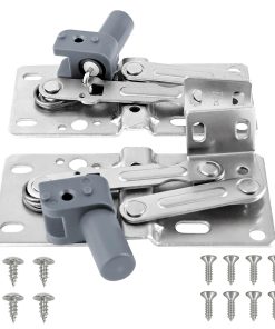 2pcs Soft Close Pivot Hinges Compatible with Self-Closing Cabinet Door Support Hinges for Cabinets Bookcases and Sink Tip-Out Doors RS-DC