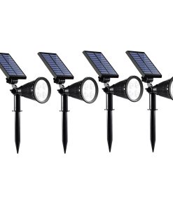 Alternative view of 4pcs Solar Spotlights Outdoor Bright LED Outside Landscape Flood Lights Waterproof for Tree Statue Flower Pot Bush Wall RS-NV