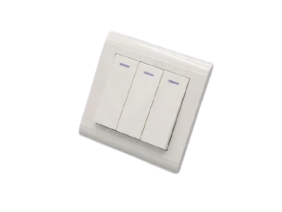 White Gang Classic Design Three Gang Switch