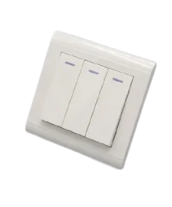 Alternative view of White Gang Classic Design Three Gang Switch