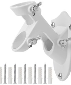 Wall Mount Flag Pole Holder with 3 Fixing Clamps 2 Position for 1Inch Inner Dia Pole CR-JN