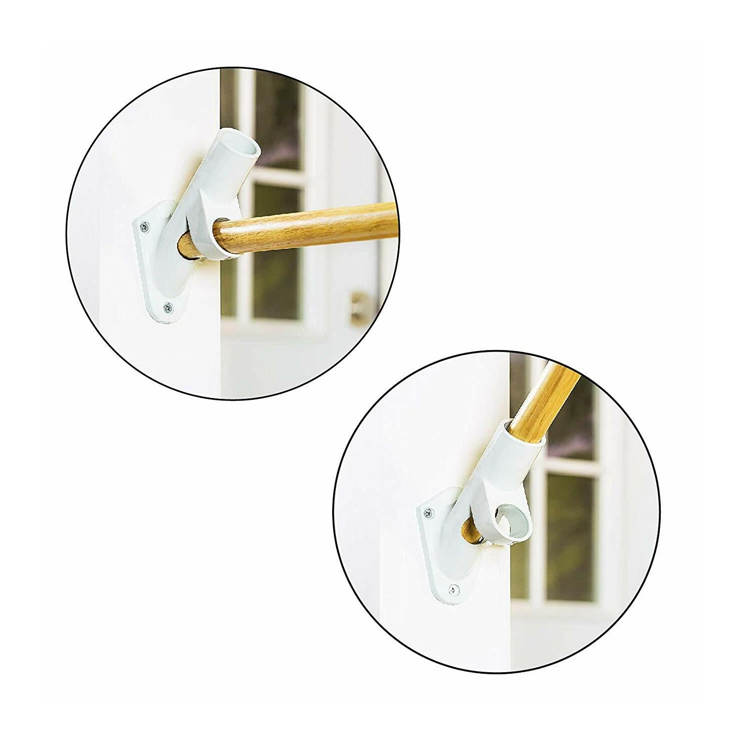 Wall Mount Flag Pole Holder with 3 Fixing Clamps 2 Position for 1Inch Inner Dia Pole CR-JN - Image 7