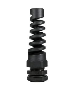 AVARTEK IP68 PG16 Nylon Spiral Gland, 10 – 14mm Cable Range – Black