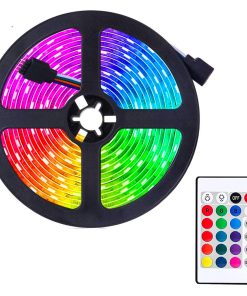 Alternative view of 4M RGB LED Colour Changing 120 LED Strip Light + White 24 Key Controller