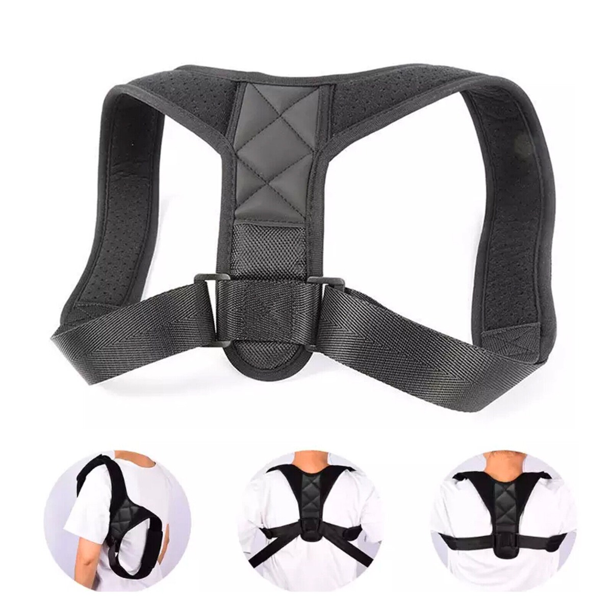 AVARTEK Adjustable Posture Corrector Back Shoulder Belt Lumbar Spine Support Body Brace Strap - Image 3