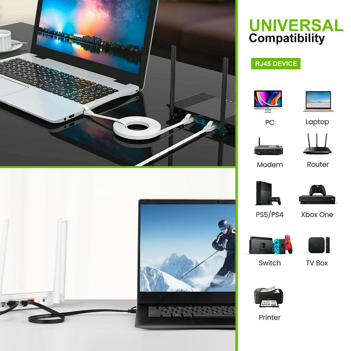FLAT 1m CAT8 SSTP Shielded 2000MHz 40Gbps High Speed Ethernet Cable RJ45 – Red - Image 6