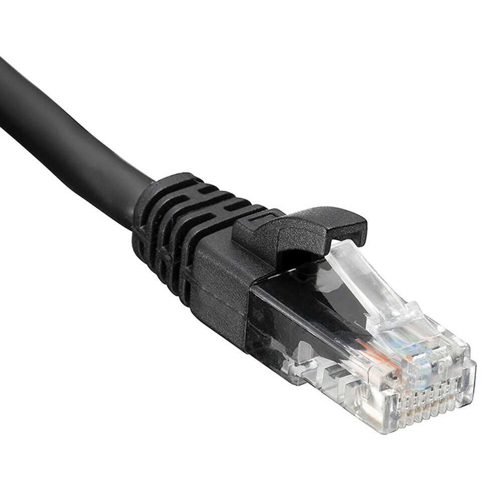 0.5m CAT5 Network LAN Cable Ethernet Patch Lead RJ45 – Black