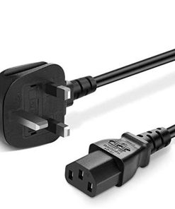 Alternative view of 1.8m Long IEC Kettle Lead Power Cable PC MONITOR TV C13 Long Cord 3 PIN UK Plug