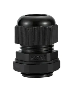 M22 IP68 Nylon Cable Gland 10mm – 13mm with Locknut, Conduit Size 10mm