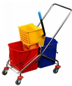 Alternative view of 60 Liter Double Bucket Mop Wringer Trolley